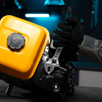 Разводной ключ GROSS 200 мм CrV, двухкомпонентная ручка 15561