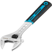 Разводной ключ GROSS 200 мм CrV, двухкомпонентная ручка 15561