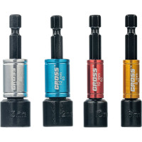 Набор бит с торцевыми головками (8, 10, 12, 13 мм, S2, магнит. Nut-Driver) Gross 11627