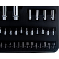 Набор головок и приспособлений FORCE 108 предметов 1/2, 1/4 6 гранные головки 41082R-5