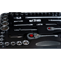 Набор головок и приспособлений FORCE 108 предметов 1/2, 1/4 6 гранные головки 41082R-5