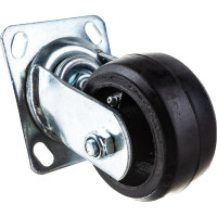 Колесо большегрузное обрезиненное поворотное Longway SCd 42 Поворотная колесная опора б/г черн. рез. (10)