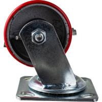 Колесо большегрузное полиуретановое поворотное с тормозом Longway SCPB42