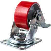 Колесо большегрузное полиуретановое поворотное с тормозом Longway SCPB42