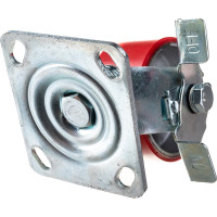 Колесо большегрузное полиуретановое поворотное с тормозом Longway SCPB42