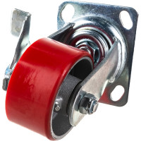 Колесо большегрузное полиуретановое поворотное с тормозом Longway SCPB42