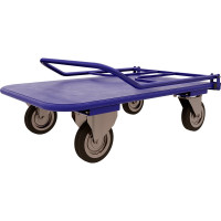 Платформенная тележка со складной ручкой RUSKLAD ТПСР 1 М П, система складывания ручки - педаль, 500x800 мм, d125 мм ТПСР 1 М П 125