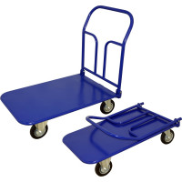 Платформенная тележка со складной ручкой RUSKLAD ТПСР 2 М П, система складывания ручки - педаль, 600x900 мм, d125 мм ТПСР 2 М П 125