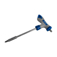 Т-образная отверточная рукоятка КОБАЛЬТ с набором бит и торцевых головок 245-473