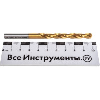 Сверло по металлу Профоснастка 0,5 мм HSS M2 TIN/135 DIN 338, 10 шт., №327 30202007