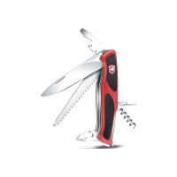 Нож Victorinox RangerGrip 55 130 мм, 12 функций, красный 0.9563.C