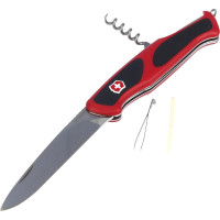 Нож Victorinox RangerGrip 55 130 мм, 12 функций, красный 0.9563.C