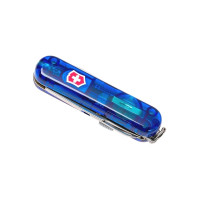 Нож-брелок Victorinox Classic Signature Lite 58 мм, 7 функций, синий полупрозрачный 0.6226.T2