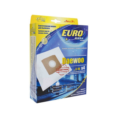 Мешок-пылесборник синтетический для пылесосов DAEWOO (4 шт.) EURO CLEAN E-16/4