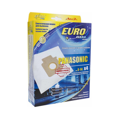 Мешок-пылесборник синтетический для пылесосов PANASONIC (4 шт.) EURO CLEAN E-14/4
