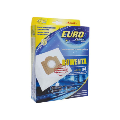 Мешок-пылесборник синтетический для пылесосов ROWENTA (4 шт.) EURO CLEAN E-11/4