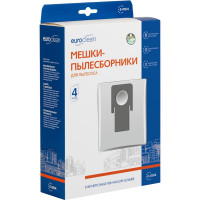 Мешки пылесборники EURO Clean для пылесоса THOMAS, 4 шт., синтетические, многослойные, повышенной фильтрации . E-09/4