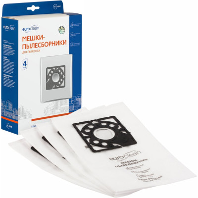 Мешки пылесборники для пылесоса, EURO Clean 4 шт., синтетические, многослойные, повышенной фильтрации, . E-24/4