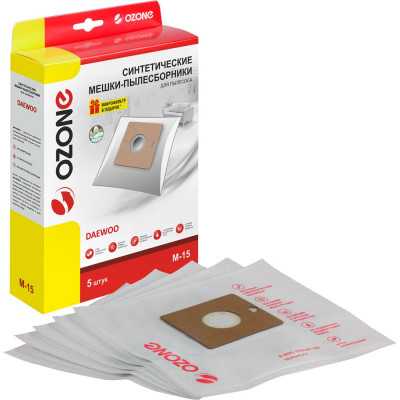 Мешки-пылесборники синтетические для пылесосов DAEWOO (5 шт.) OZONE M-15