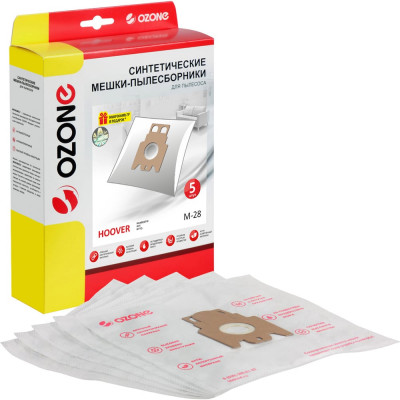 Мешки-пылесборники синтетические для пылесосов HOOVER (5 шт.) OZONE M-28