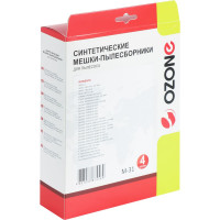 Мешки-пылесборники синтетические для пылесосов ROWENTA (4 шт.) OZONE M-31 