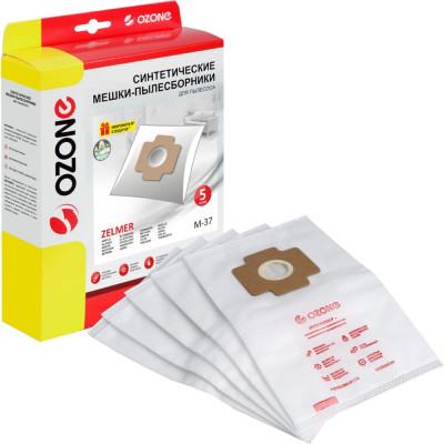 Мешки-пылесборники синтетические для пылесосов ZELMER (5 шт.) OZONE многослойные . M-37