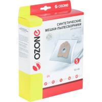 Мешки пылесборники для пылесоса LG, OZONE 5 шт., синтетические, многослойные . M-46