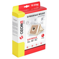 Мешки-пылесборники бумажные для пылесосов ELECTROLUX, AEG, ZANUSSI (5 шт.) OZONE P-01