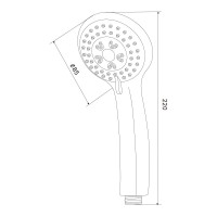 Лейка для душа OLIVE'S 3 режима с системой Touch Clean D133