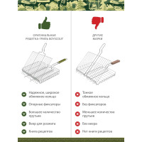 Универсальная большая решетка-гриль BOYSCOUT + веер 61304