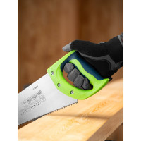 Ножовка по дереву СИБРТЕХ Зубец 400 мм, 7-8 TPI, зуб 2D, калёный зуб, 2-х компонентная рукоятка 23802