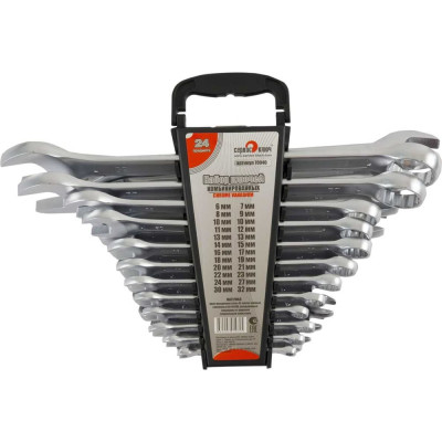 Набор ключей 24 предметов СЕРВИС КЛЮЧ 6-24, 27,30,32, холодный штамп CR-V 70040