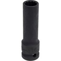 Головка торцевая ударная тонкостенная 12-гранная JTC 1/2" х 14мм, длина 82мм 448314 562957