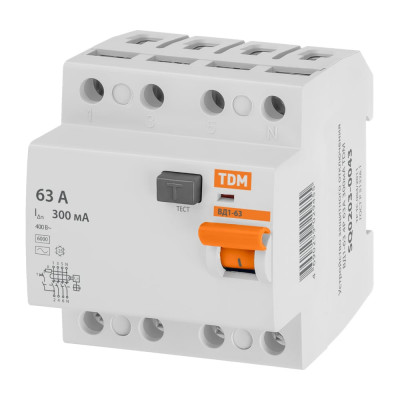 Устройство защитного отключения ВД1-63 4Р 63А 300мА TDM ELECTRIC SQ0203-0043