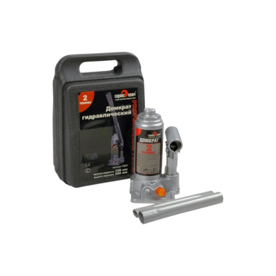 Гидравлический домкрат СЕРВИС КЛЮЧ 2 т, высота 158-308, кейс, 75022