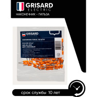 Наконечник-гильза Grisard Electric Е 0,5-08 0,5мм2 с изолированным фланцем оранжевый (100шт) GE (E0508) GRE-014-0031