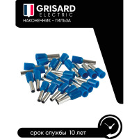 Наконечник-гильза Grisard Electric Е 2,5-08 2,5мм2 с изолированным фланцем синий (100шт) GE (E2508) GRE-014-0033