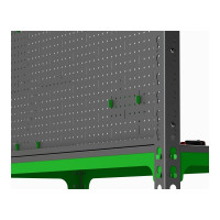 Стол-верстак 950x1100x500 (одна полка) + перфопанель с комплектом аксессуаров SVPIPRIA951150