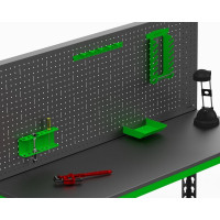Стол-верстак 950x1100x500 (одна полка) + перфопанель с комплектом аксессуаров SVPIPRIA951150