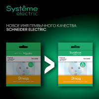 1-клавишный выключатель Systeme Electric ОП Этюд 10А с инд. крем. SchE BA10-005K