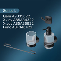 Полка для душа AM.PM Sense L прямая, черный A7453122