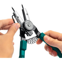 Съемник стопорных колец KRAFTOOL Universal 8-in-1 внешний/внутренний, 6-в-1 22813