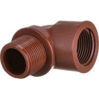 Угольник ПП AV Engineering 3/4" с внутренней-наружной резьбой, коричневый AVE159019