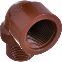 Угольник ПП AV Engineering 3/4" с внутренней-наружной резьбой, коричневый AVE159019