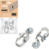 Клеммы АКБ в комплекте StartVOLT латунь с цинковым покрытием, болт и гайка 8мм SBT 015