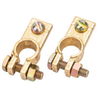 Клеммы АКБ в комплекте StartVOLT латунь, винт и гайка 8мм SBT 003