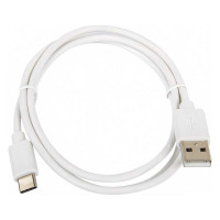Кабель SONNEN белый, USB 2.0-Type-C, 1 м, медь, для передачи данных и зарядки 513558