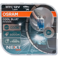 Автолампа H11 55 PGJ19-2 COOL BLUE INTENSE 2 штуки 5000К 12В 64211CBN-HCB Osram 375271