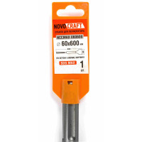 Зубилo плоское Long 60x600 мм, SDS-max, удлиненное, для перфоратора NOVOCRAFT NCCMAX060600