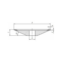 Круг заточной алмазный 4В2 125x10x6х2x32 мм, АС4, 125/100, В2-01 Алмазный инструмент CT00207030